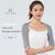 Wool Blend Double Shoulder Warmer Elastic Back Shoulder Support Brace Wrap with Long / Short Sleeves for Arthritis Pain Relief