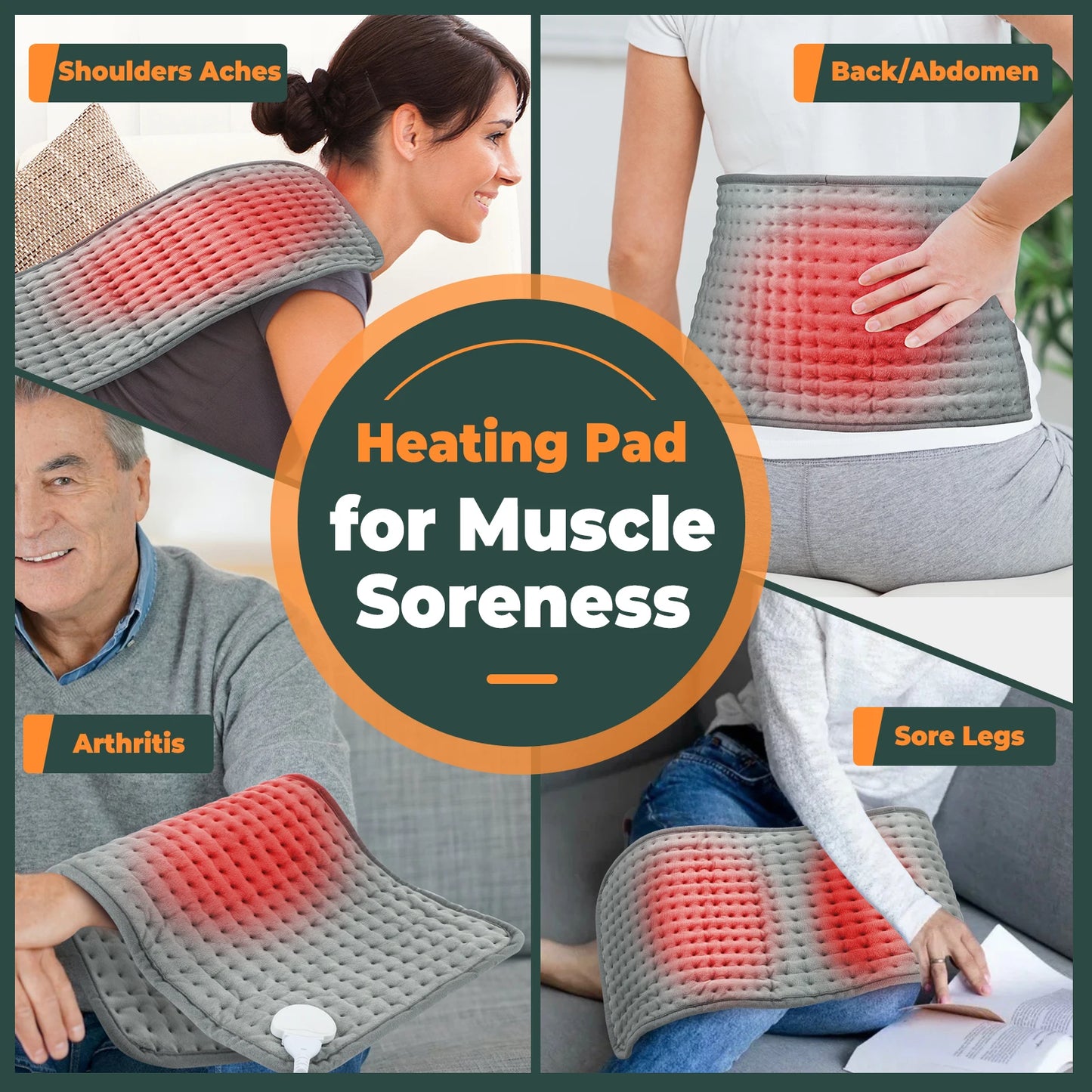 Electric Heating Pad Winter Warm For Bed Blankets Office Home Foot Hand Warmer Sheet Camping Heater 110V 220V Washable 60*30CM