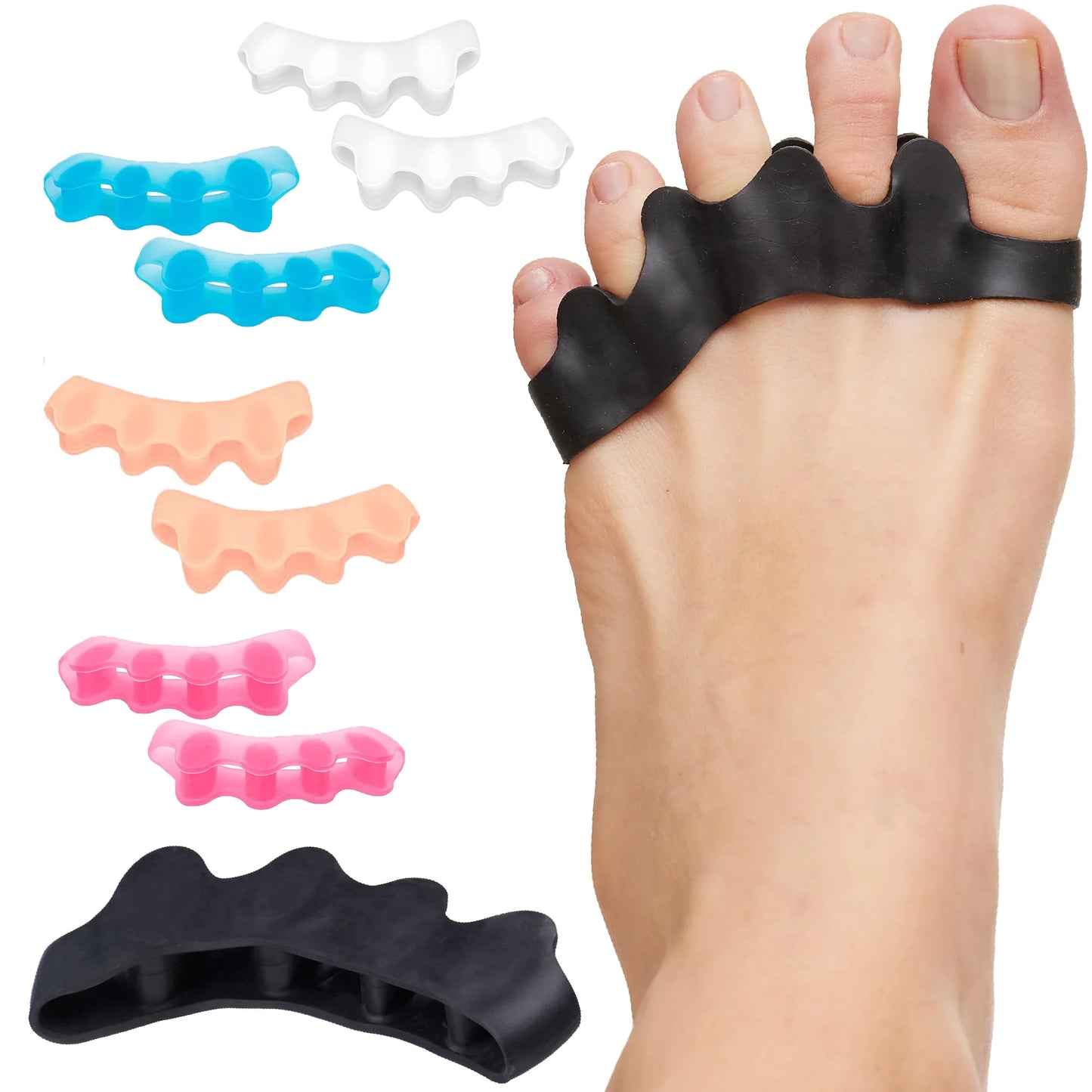 Silicone Toe Separators for Bunion Relief & Alignment