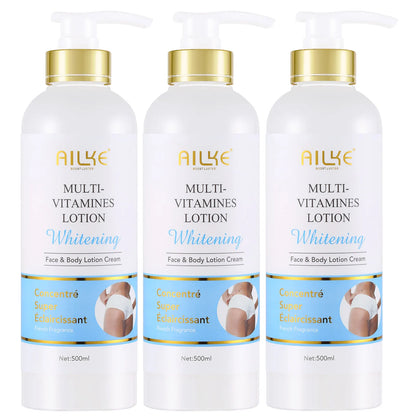 AILKE Multi Vitamin Brightening Body Lotion, Clean Skin With Vitamins A,E,B3,B5, Increase Radiance, Smooth, Moisturizer Cream