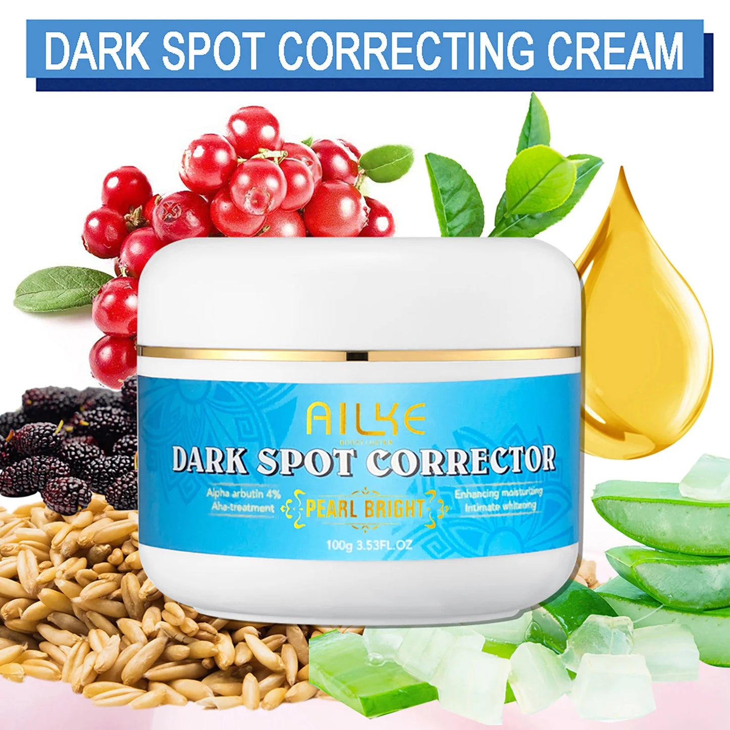 AILKE Multi Vitamin Brightening Body Lotion, Clean Skin With Vitamins A,E,B3,B5, Increase Radiance, Smooth, Moisturizer Cream